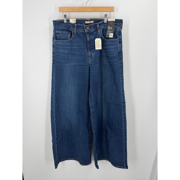 Levi's Denim - Levi's 728 High Rise Wide Leg Women 33 Blue Denim Vintage Stretch